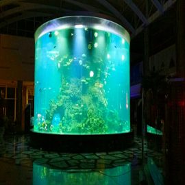 Hiina custom odav super suur ümmargune pmma klaas akvaariumid selge silindri akrüül kala mahutid