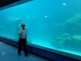 Valatud seina UV akrüülpaneel akvaariumi, ookeanium