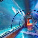 Kaasaegne disain akrüül akvaariumi pikk tunnel